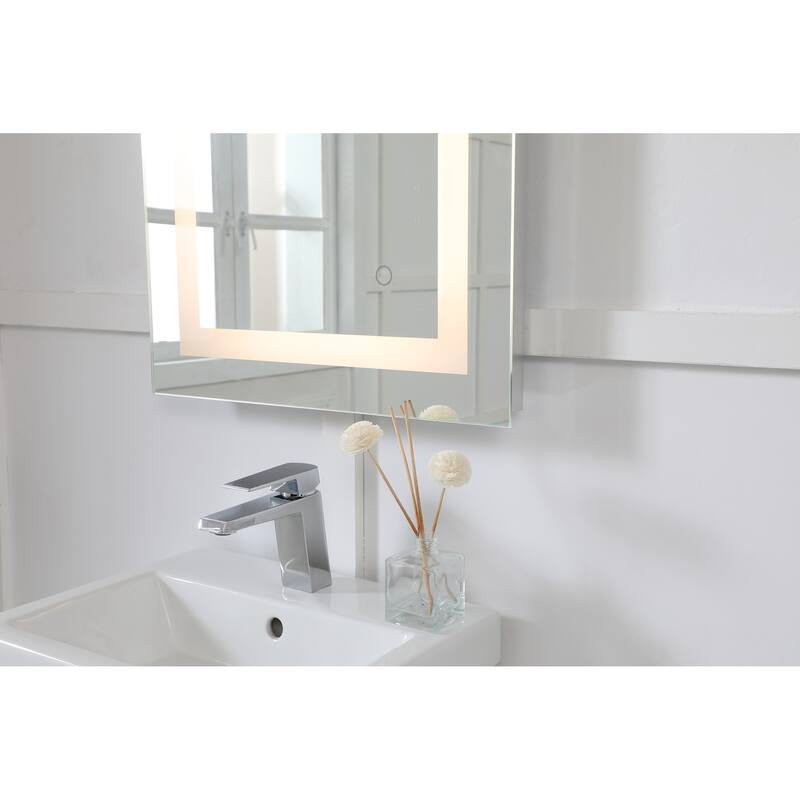 Elegant Lighting Helios 40" x 20" Rectangular Frameless Wall Mounted