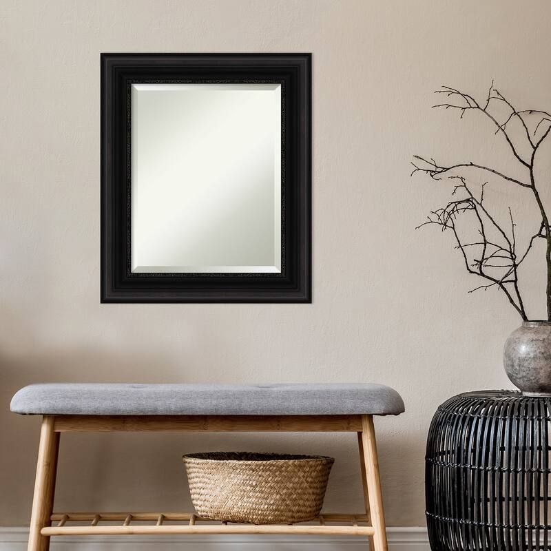 Beveled Wall Mirror - Parlor Black Frame