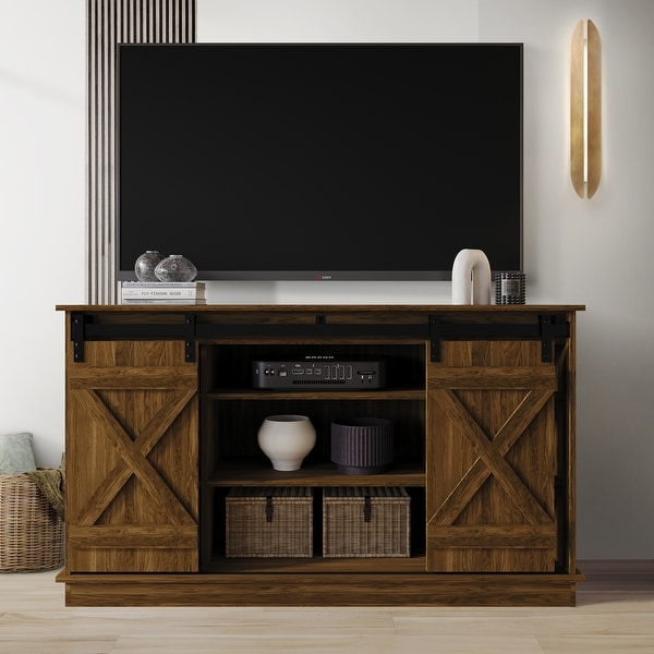 高評価！ Console Stand TV X-shaped Style Vintage CraftPorch - Sale On その他