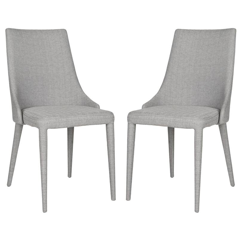 SAFAVIEH Socorro Mid-Century Modern White Dining Chair (Set of 2) - 23.6" x 19.6" x 35.5" - 24Wx20Dx36H