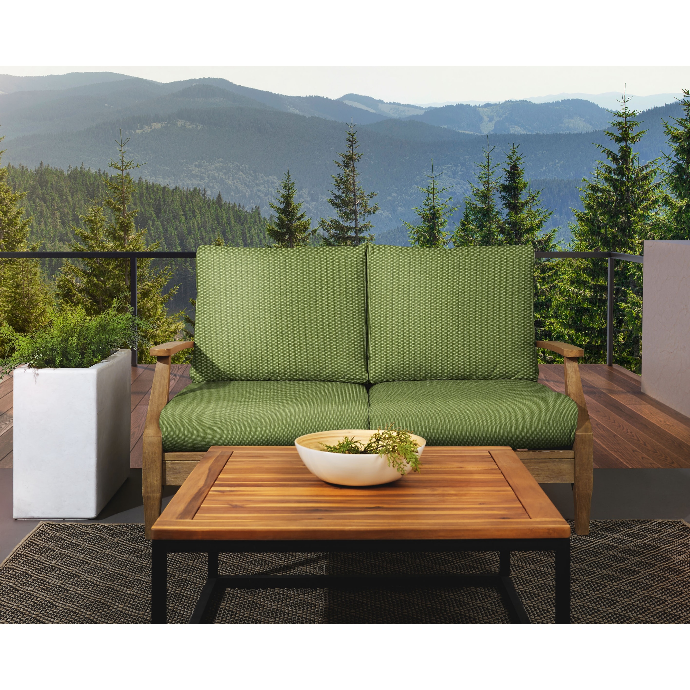 Sorra Home Sunbrella Outdoor Loveseat Cushion Set