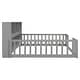 preview thumbnail 63 of 66, Wooden bed floor bed with bedside bookcase and shelves