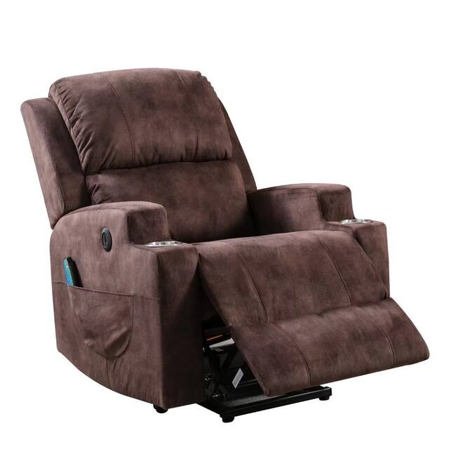 Massage Recliner Chair with Heat and Vibration Manual Sofa