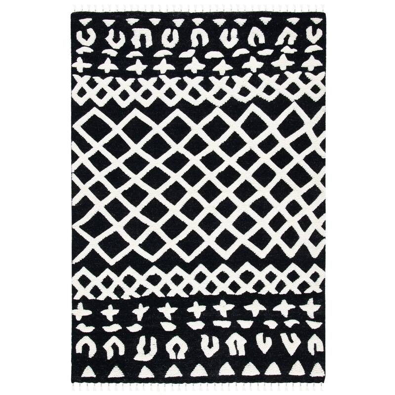SAFAVIEH Hand-Knotted Casablanca Shag Fazila Wool Tassel Rug