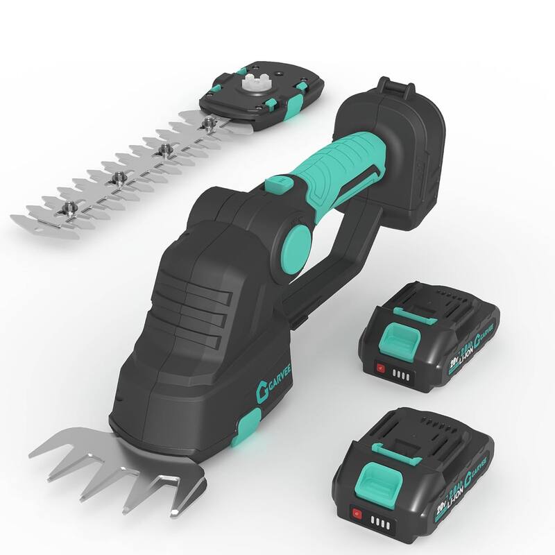 Cordless 2 in 1 Grass Shear Hedge Trimmer for Yards, Gardens, Lawn Care - Blue