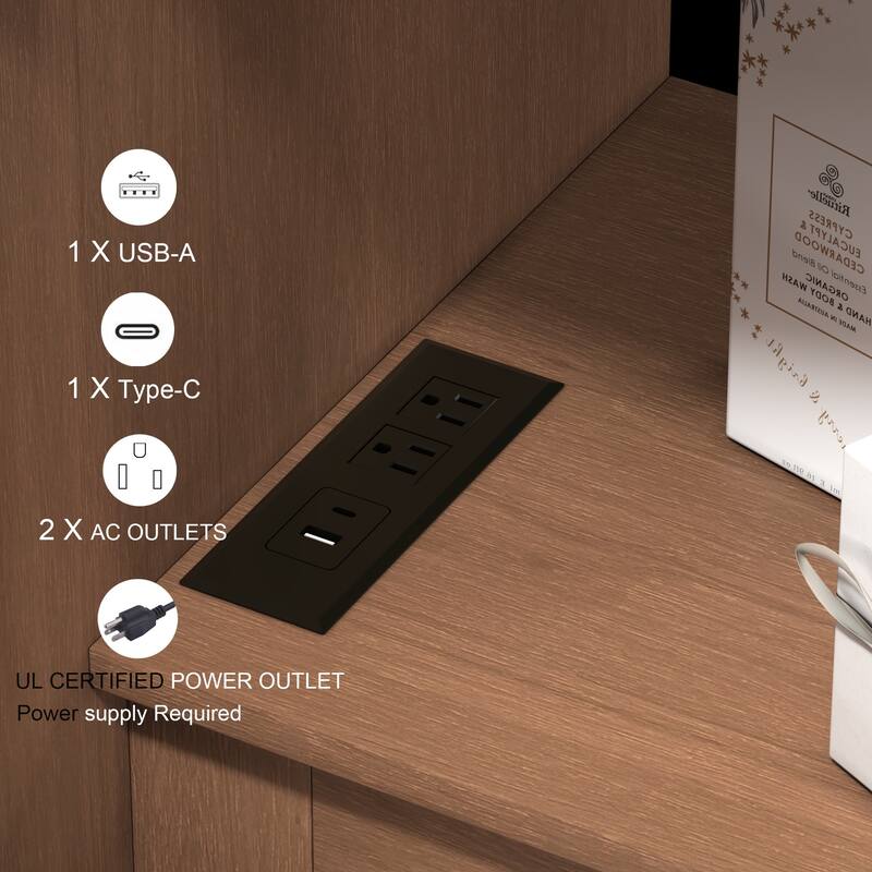 Milano 60" Freestanding Bathroom Vanity with Left Black Acrylic Sink