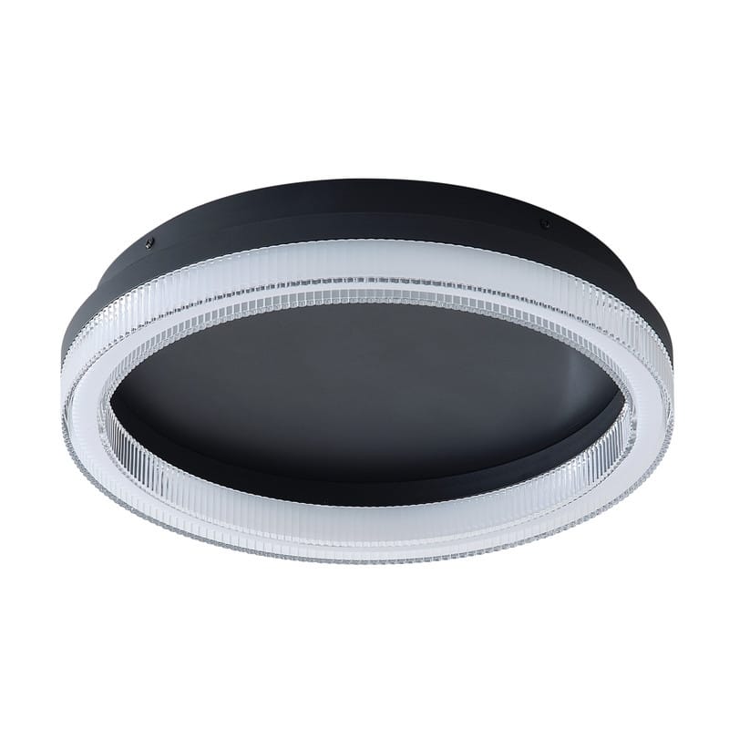 Dimmable LED Flush Mount Ceiling Light Modern Black Metal Fixture