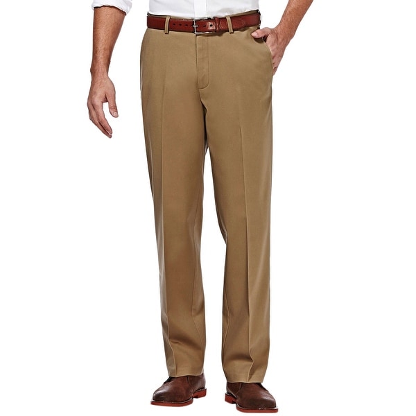 Shop Haggar Straight Fit Sustainable Stretch Chinos Flat ...
