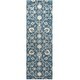 preview thumbnail 21 of 28, Alora Decor Napoli Hand-tufted Floral Scrollwork Wool Rug 2'6" x 8' Runner - Blue