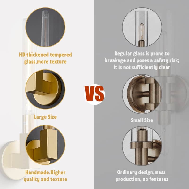 KAYLA Glass Tube Wall Sconces(2-Sets)