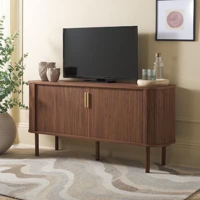 SAFAVIEH Tealla 2-Door Media Stand Fits up to 70" Flatscreen TV - 63Wx18Dx32H