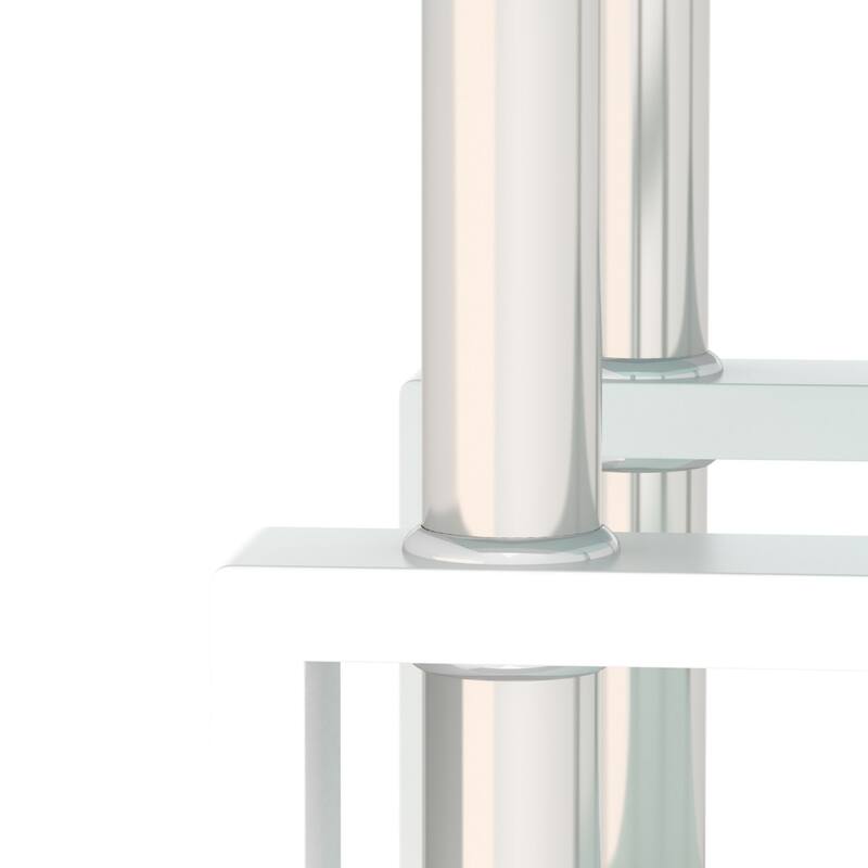 Modern Tempered Glass Tea Table Coffee Table End Table Square Table - 17.72"L x 17.72 "W x 20.5 "H,