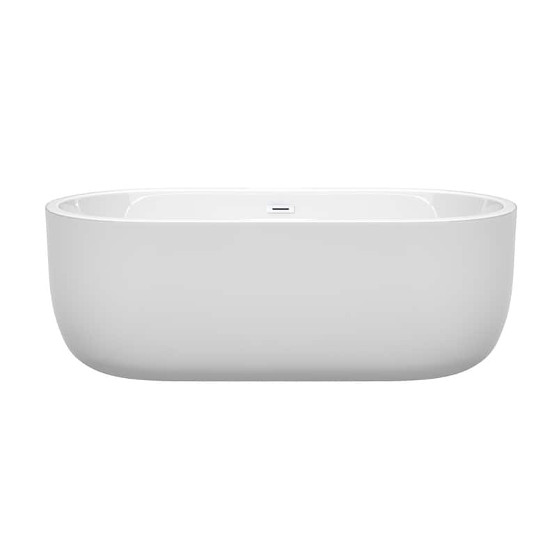 Wyndham Collection Juliette 67" Free Standing Acrylic Soaking Tub with