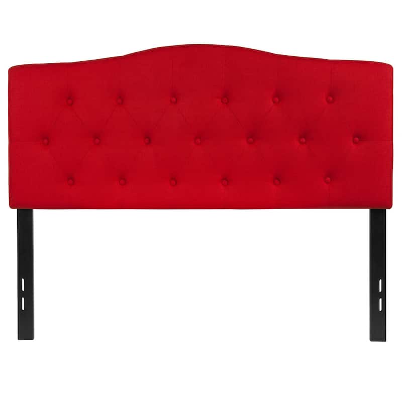 Arched Button Tufted Upholstered Headboard