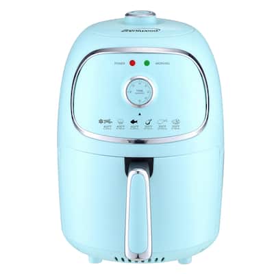 Brentwood 2 Quart Small Electric Air Fryer Blue