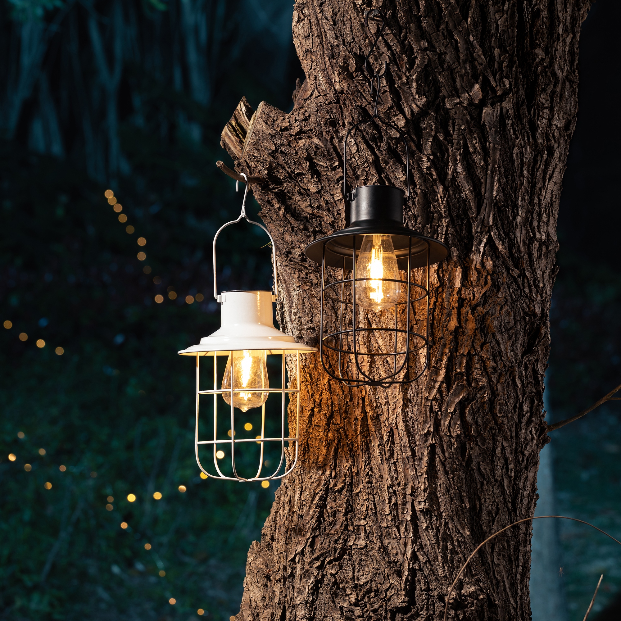 Solar powered outdoor hanging lights discount