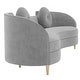 preview thumbnail 6 of 18, Potenciano Velvet Sofa with Solid Wood Frame and Metal Legs