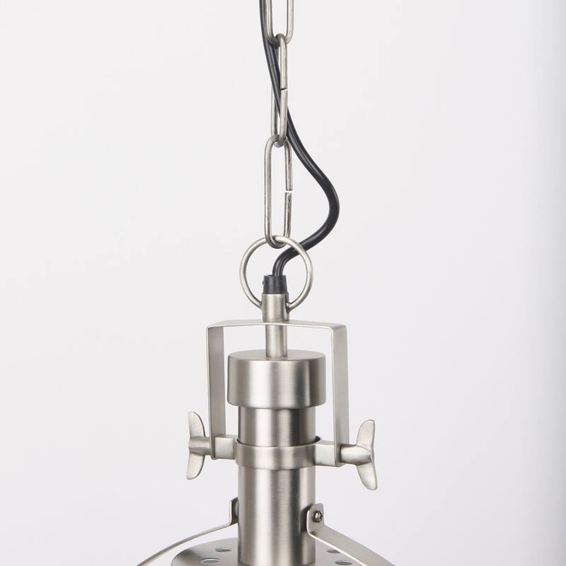 Leighton 15.0L x 15.0W x 20.0H Antique Nickel Pendant Light - 15.0L x 15.0W x 20.0H
