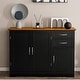 preview thumbnail 2 of 8, Costway Buffet Sideboard Kitchen Cupboard Storage Cabinet with 2 - See Details