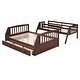preview thumbnail 5 of 8, Twin Over Full Bunk Bed with 3 Drawers and Storage Staircase, Convertible to 2 beds,Wooden Bed Frame