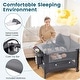 preview thumbnail 2 of 5, 5-in-1 Baby Bedside Sleeper Portable Bedside Playard w/ Canopy