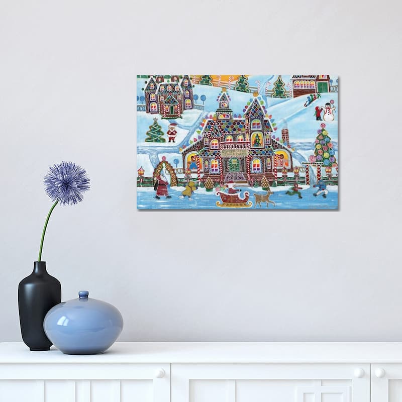 iCanvas "Christmas Gingerbread Inn and Cafe" by Cheryl Bartley Canvas Print - 12x18x1.5