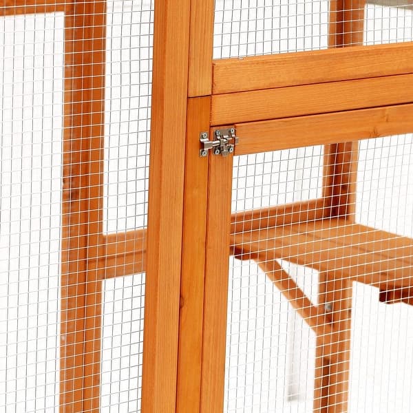 Shop Large Wooden Outdoor Cat Enclosure Cage With 6 Platforms 71