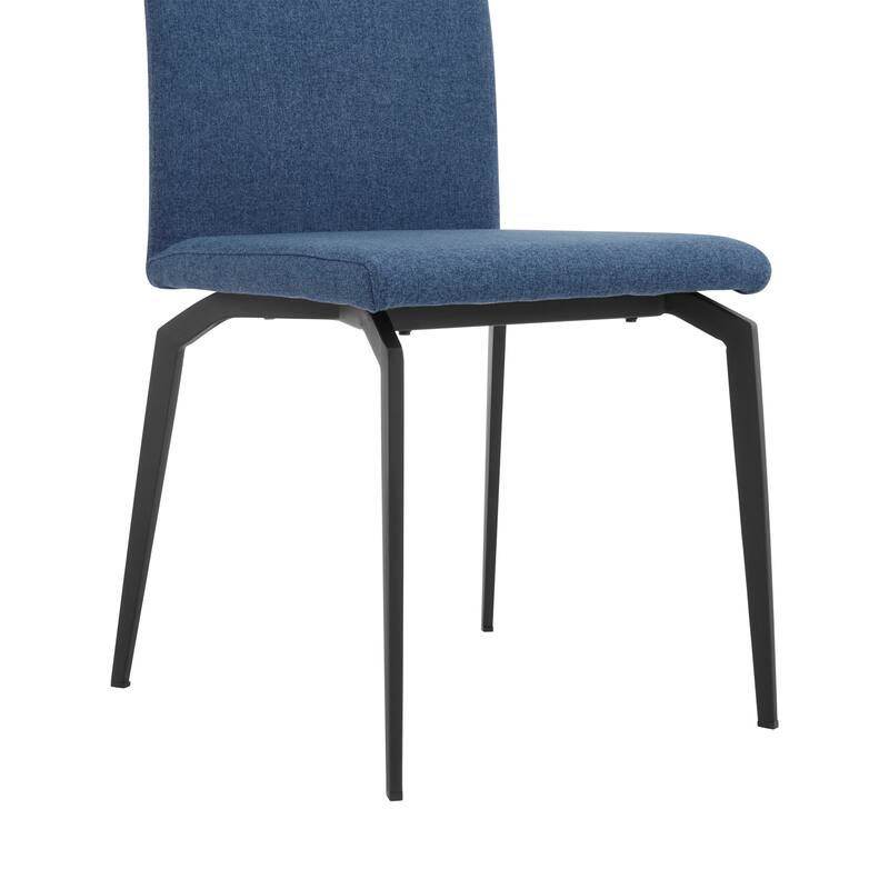 Lyon Fabric and Metal Dining Room Chairs - Set of 2