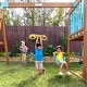 preview thumbnail 4 of 25, Teamson Kids Everett Plus Swing Set Playset with Platform, Rock Wall, and Wave Slide