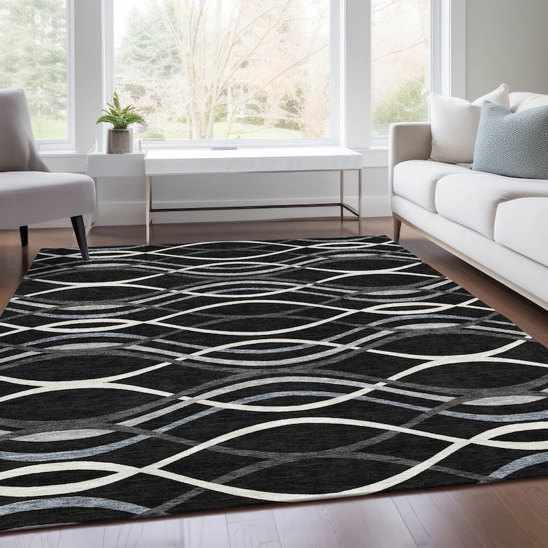 Machine Washable Indoor/ Outdoor Chantille Contempo Deco Rug