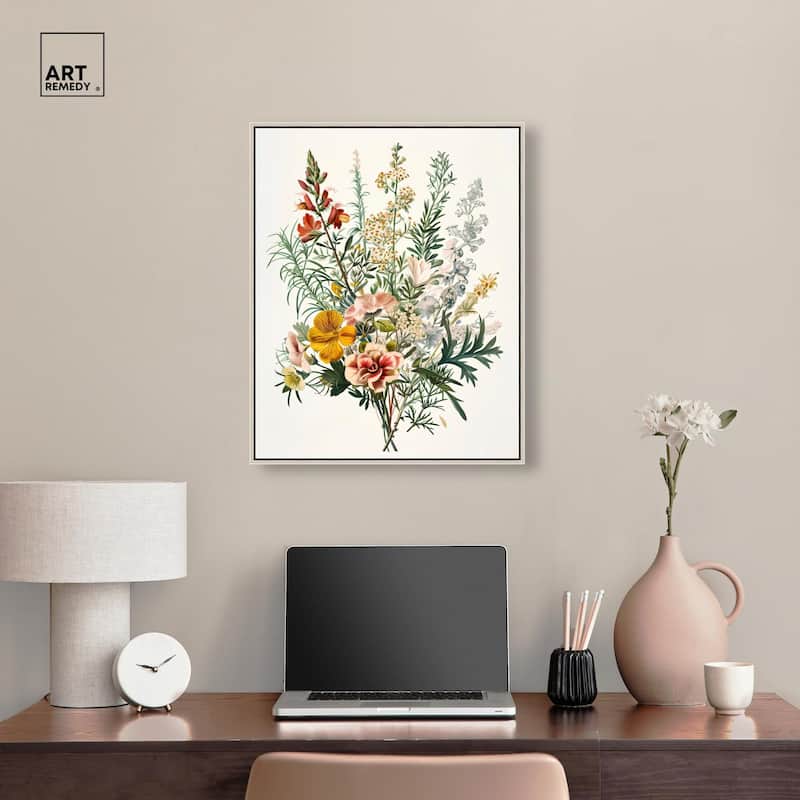Quaint Bouquet Canvas by Art Remedy