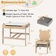preview thumbnail 5 of 4, Kids Table and Chairs Children Wooden Activity Set with Double-Sided