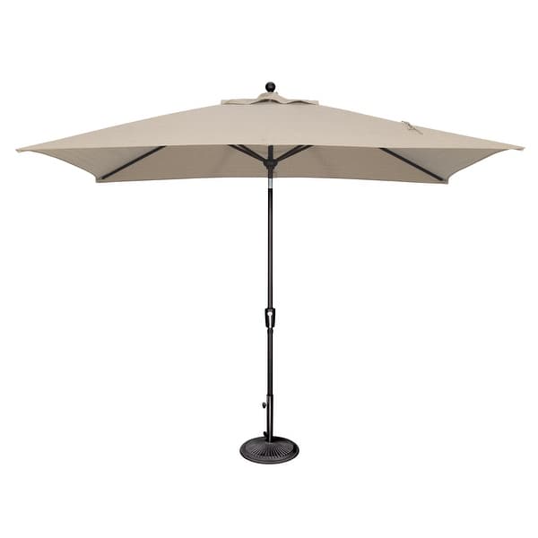 Shop Black Friday Deals On Simplyshade Catalina 6 X10 Rectangle Push Button Tilt Umbrella Black Frame Finish Overstock 31291757