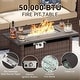 preview thumbnail 140 of 179, AOXUN Fire Pit Conversation Set Rattan Sofa Set Outdoor Furniture With Cushions