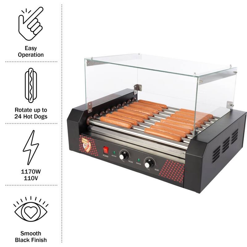 Great Northern Popcorn 24 Hotdog Cooker with Cover