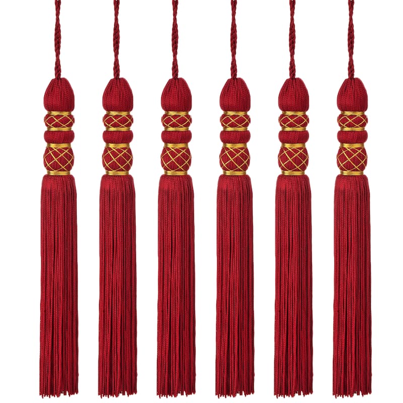 10.5" Heavy Tassel Ornament Set of 6
