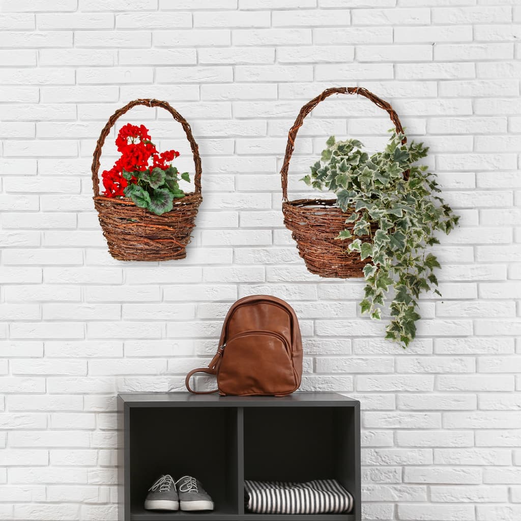 18-24" Grapevine Wall Basket Set of 2