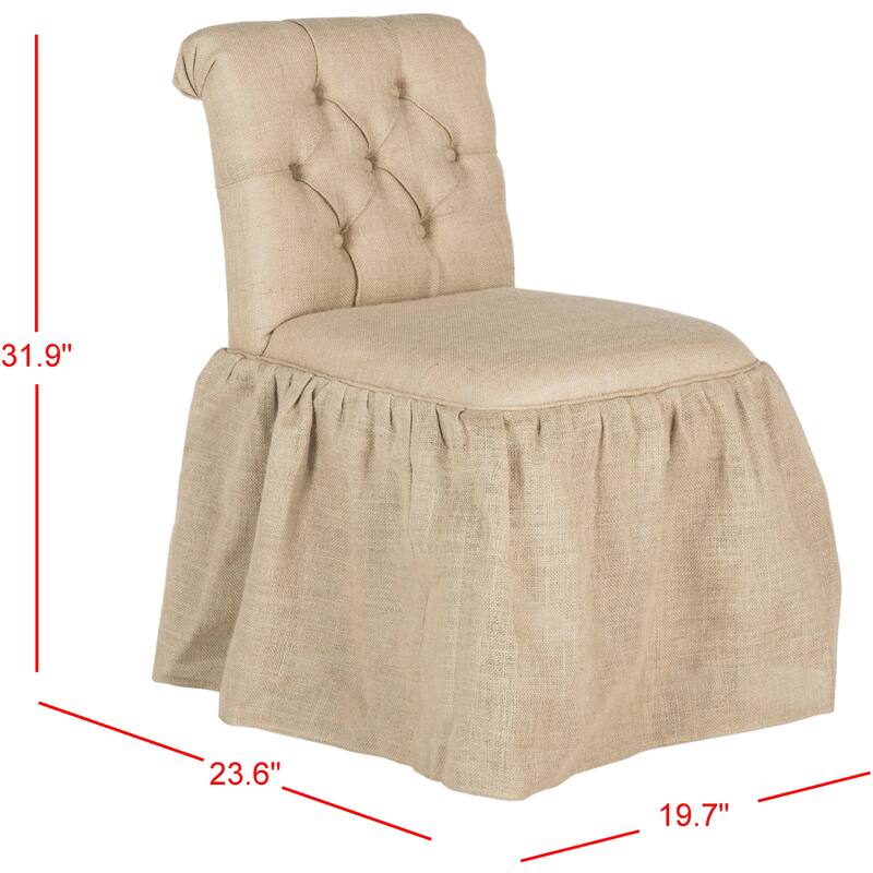 SAFAVIEH Qiana Vanity Chair - 19.7" x 23.6" x 31.9" - 20Wx24Dx32H