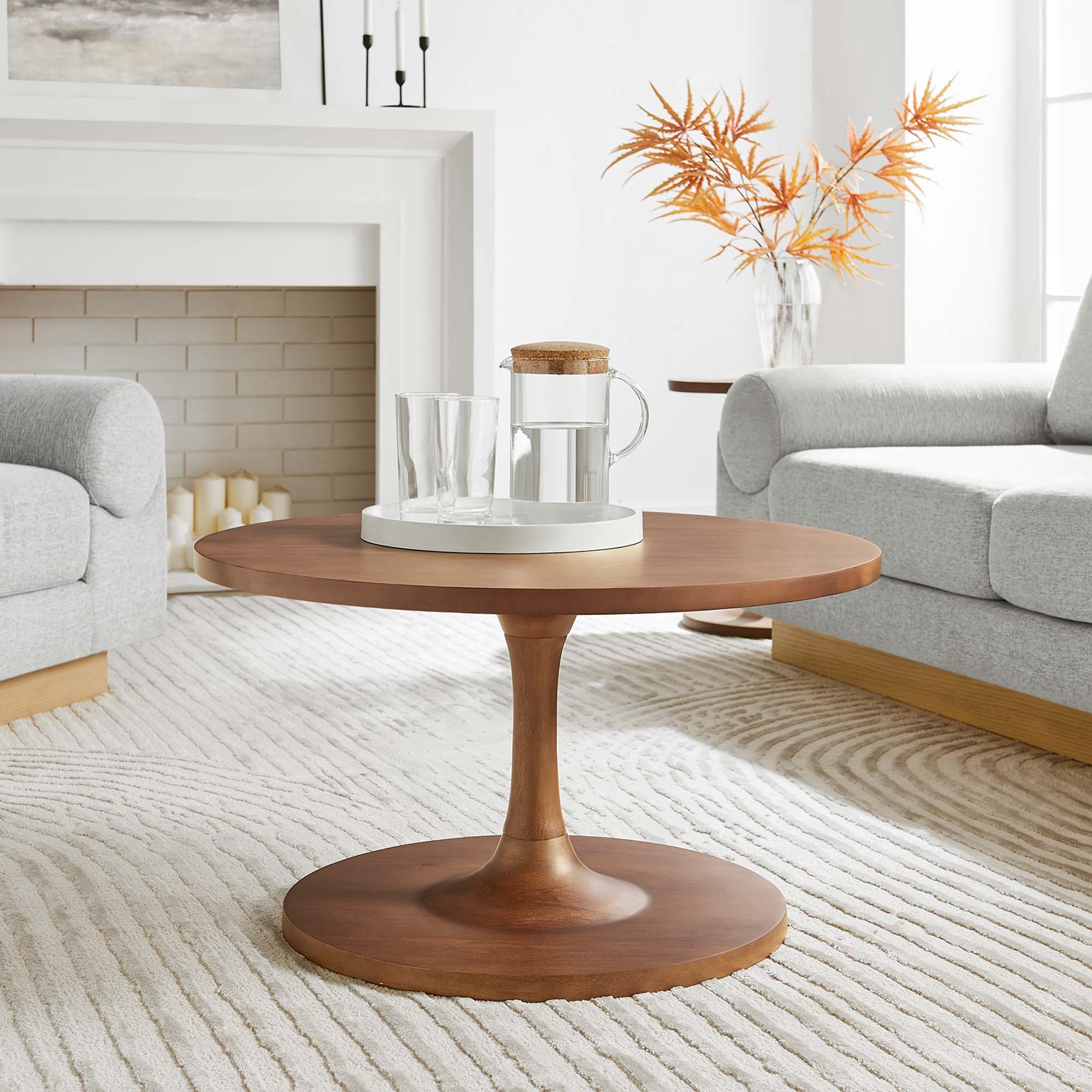 30 round wood coffee table hot sale