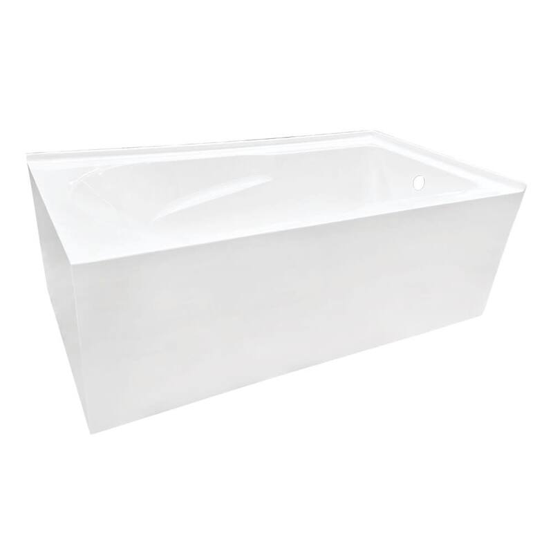 Kingston Brass VTAM6032R21TS Aqua Eden 60" Two Wall Acrylic Soaking - White