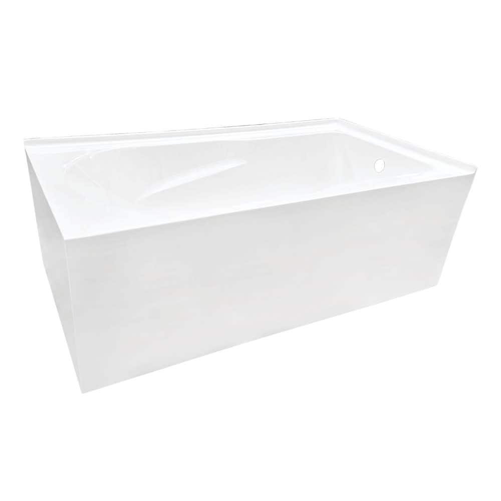 Kingston Brass VTAM6032R21TS Aqua Eden 60" Two Wall Acrylic Soaking