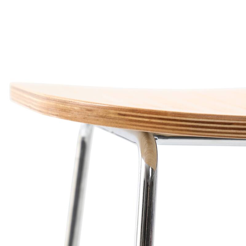 Melrose Modern Wood Saddle Seat Counter Stool by Set of 2 LeisureMod - 26"