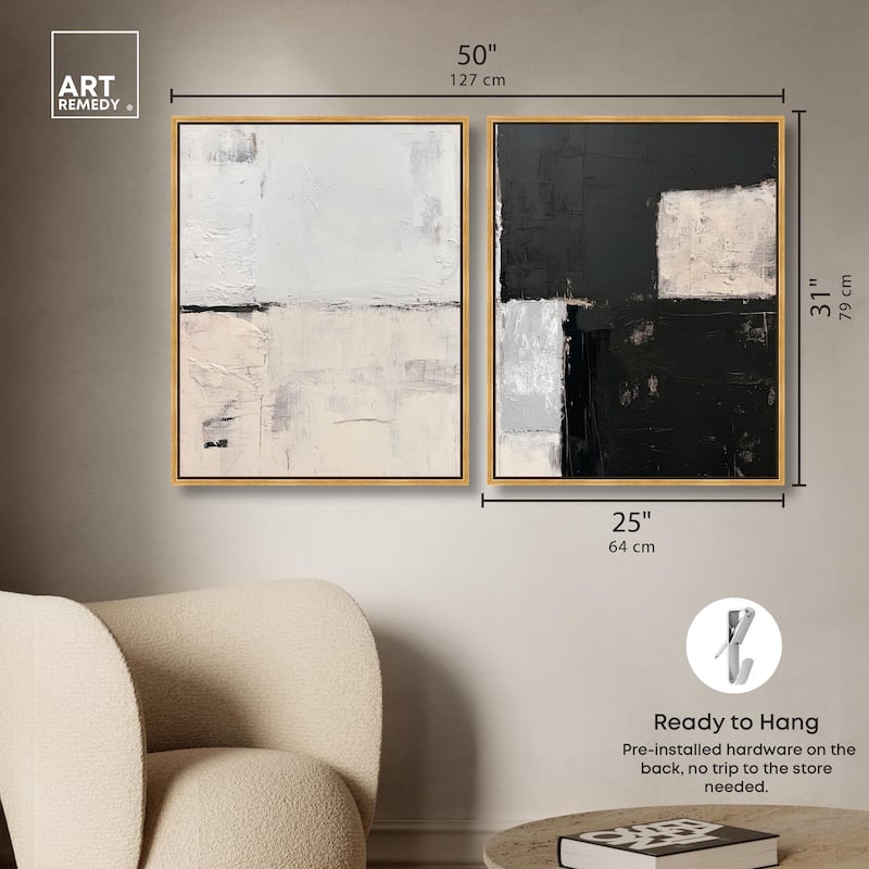 Shattered Symmetry I Canvas Set of 2 by Art Remedy