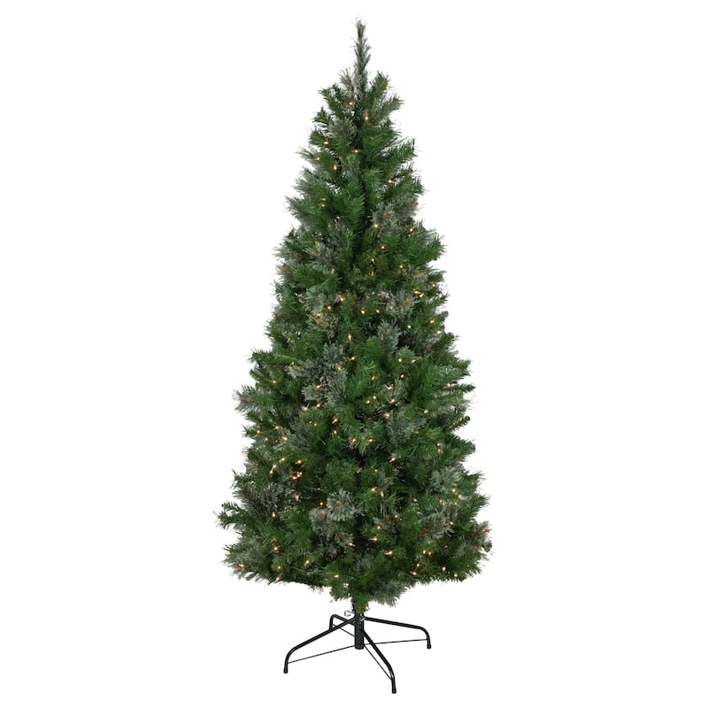 6.5' Medium Mixed Cashmere Pine Artificial Christmas Tree Clear Lights - 6.5 Foot