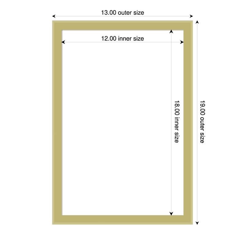 Incline Framed Dry Erase Magnetic Board - 13 x 19 in - Incline Light Gold