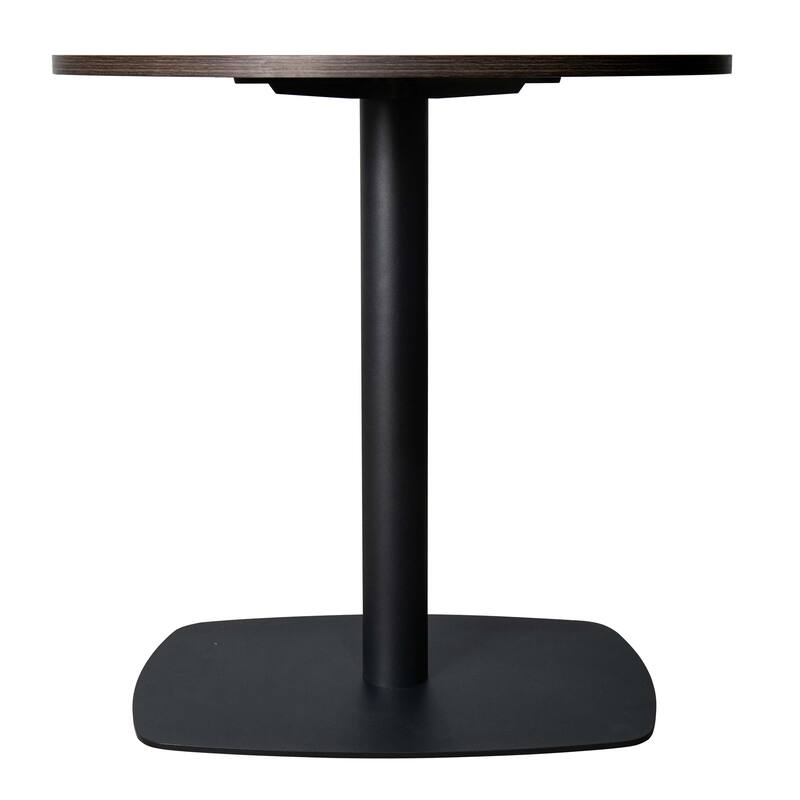Vail Square Dining Table with 36 in. MDF Tabletop in Black Stainless Steel Square Base Accent Kitchen Table
