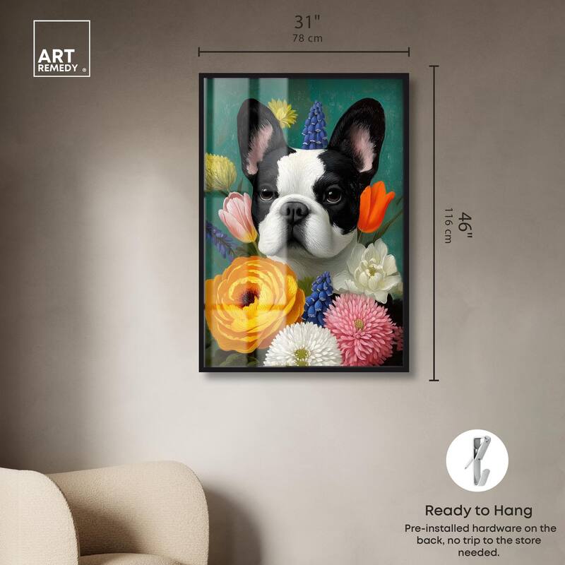 Secret Garden Frenchie Shadowbox by Art Remedy