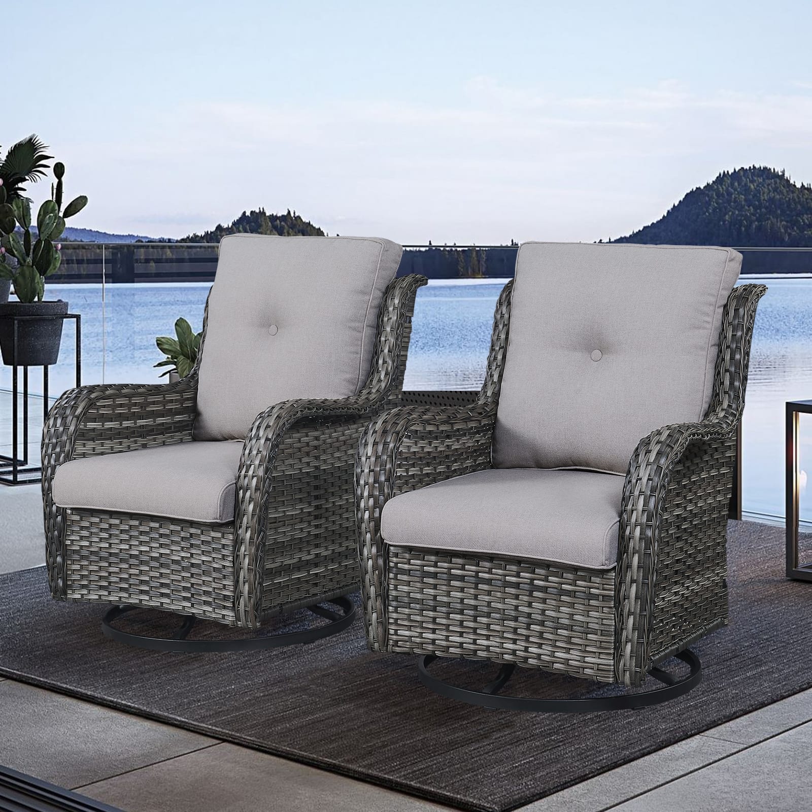 Option Grey Wicker / Grey Cushion