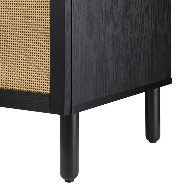 Orre Brown and Black Cabinet 2 Door