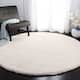 SAFAVIEH California Shag Izat 2-inch Thick Area Rug - 6'7" x 6'7" Round - Ivory